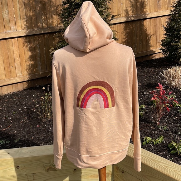 Madewell (NEW) Embroidered Rainbow Hoodie Sweatshirt - Picture 7 of 11